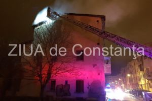 Incendiu in zona istorica a municipiului Constanta. Forte impresionante la interventie 