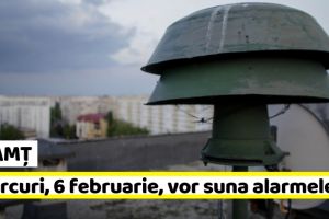 Neamţ: Miercuri, 6 februarie, vor suna sirenele de alarmare (EXERCIȚIU!)