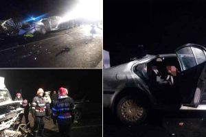 FOTO: ACCIDENT MORTAL pe DN14. Șoferul unei autoutilitare, înmatriculată în ALBA, implicat în eveniment, a fost rănit