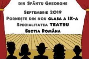 Clasa a IX-a, teatru, secţia română, în planul pentru anul şcolar viitor. Atelier de pregătire pentru tinerii interesaţi