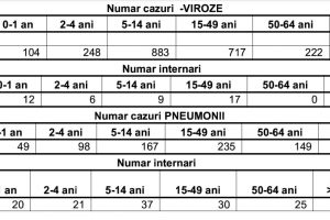 FOTO: Peste 3 mii de viroze şi pneumonii, în judeţ